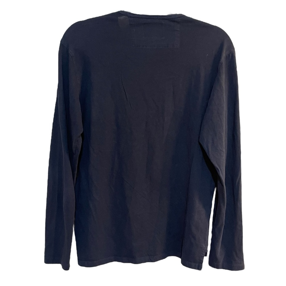 ARMATURA Henley Shirt Men’s Navy Blue Long Sleeved Size Medium - Picture 2 of 5
